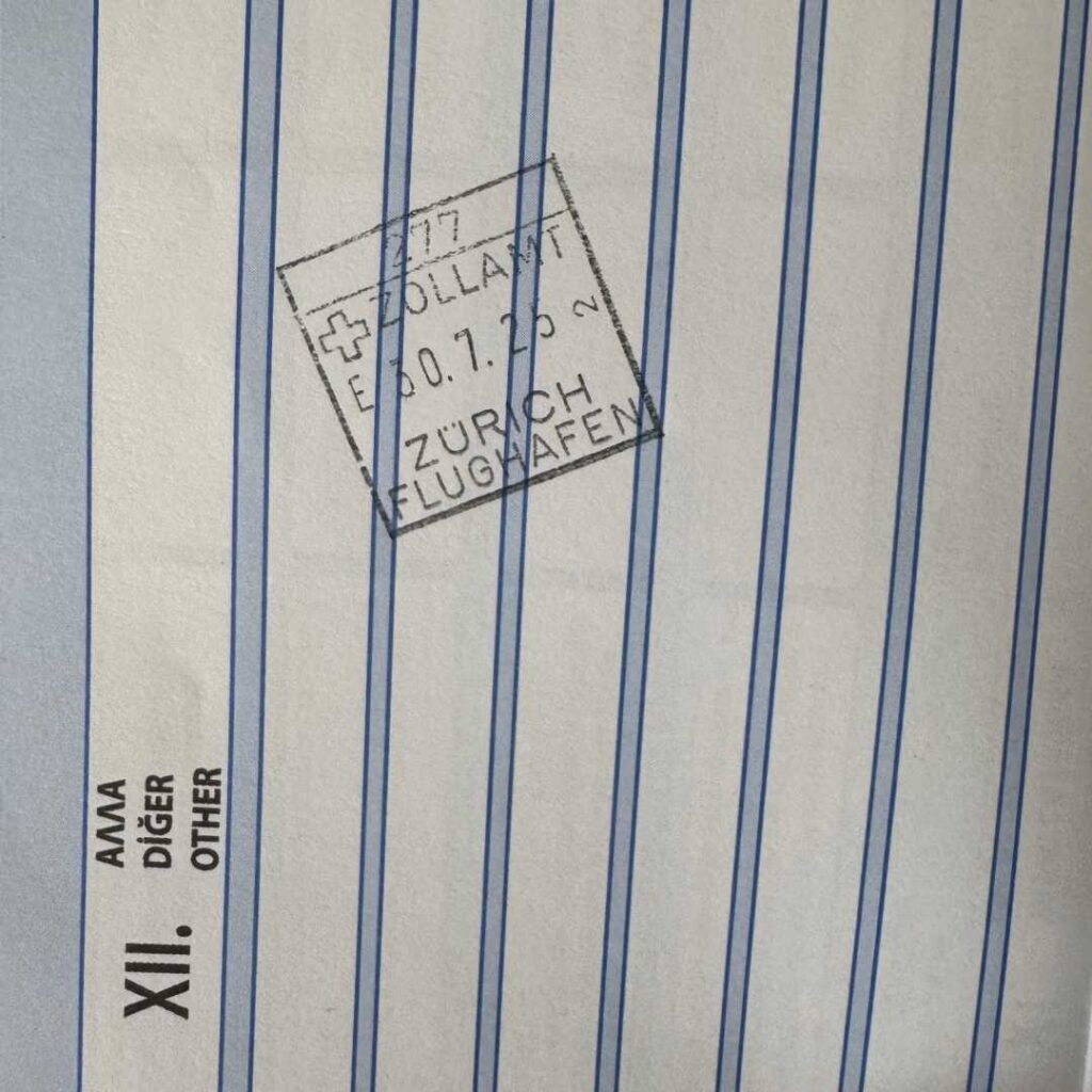 Umzug mit Katze - Zollstempel